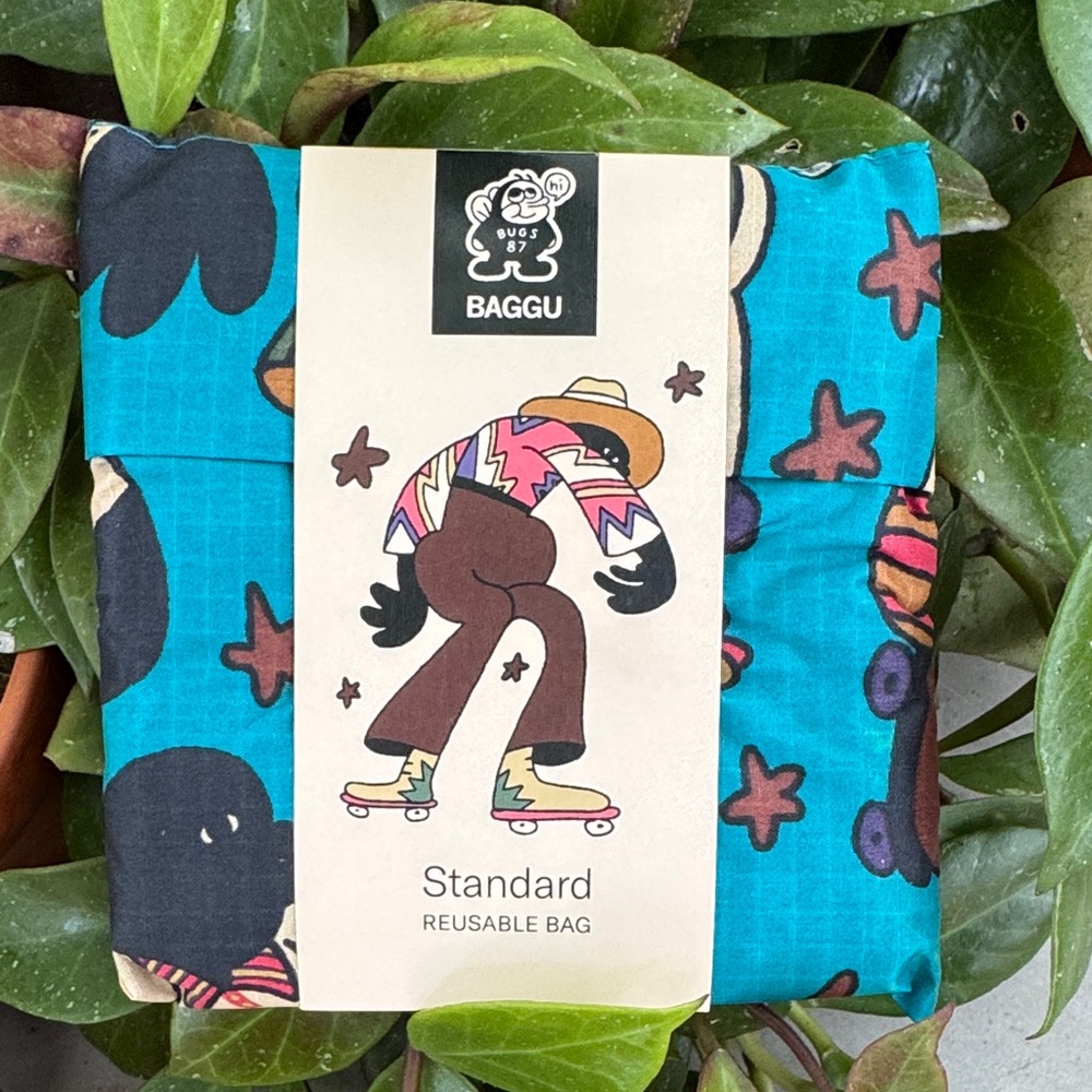 NWT BAGGU Collab JOONBUG Teal GROUP SKATE Standard Baggu Reuseable Bag New